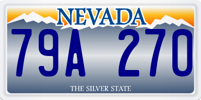 NV license plate 79A270