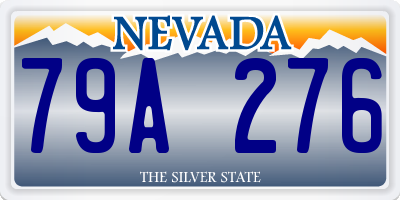 NV license plate 79A276