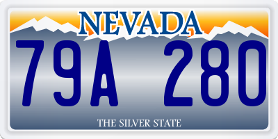 NV license plate 79A280