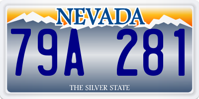 NV license plate 79A281