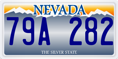 NV license plate 79A282