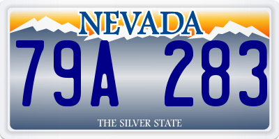 NV license plate 79A283