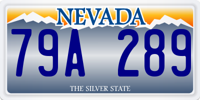 NV license plate 79A289