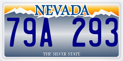 NV license plate 79A293