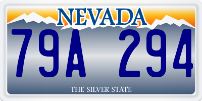 NV license plate 79A294