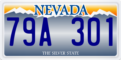 NV license plate 79A301