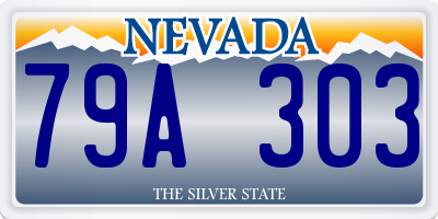 NV license plate 79A303