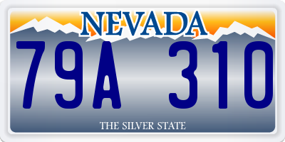 NV license plate 79A310