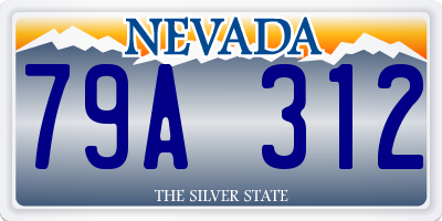 NV license plate 79A312