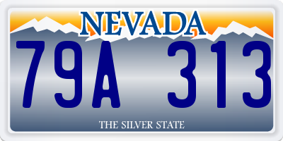 NV license plate 79A313