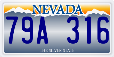 NV license plate 79A316