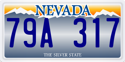 NV license plate 79A317