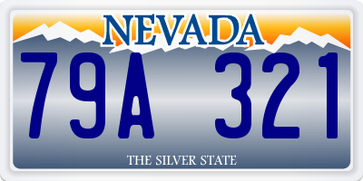 NV license plate 79A321