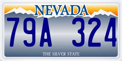 NV license plate 79A324