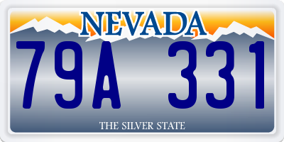 NV license plate 79A331