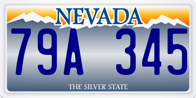 NV license plate 79A345