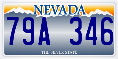 NV license plate 79A346