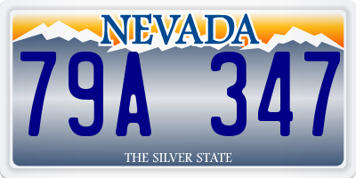 NV license plate 79A347