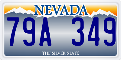 NV license plate 79A349