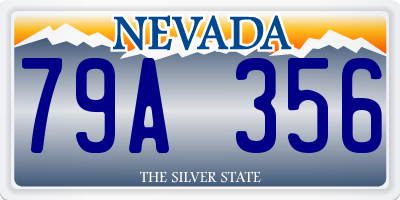 NV license plate 79A356