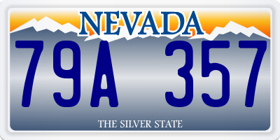 NV license plate 79A357