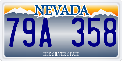 NV license plate 79A358