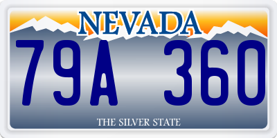 NV license plate 79A360