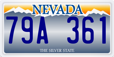 NV license plate 79A361