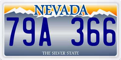 NV license plate 79A366