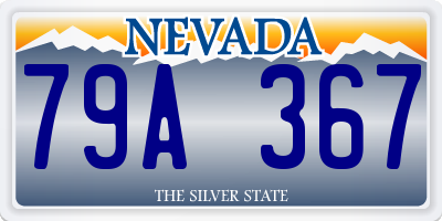 NV license plate 79A367