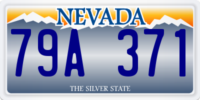 NV license plate 79A371