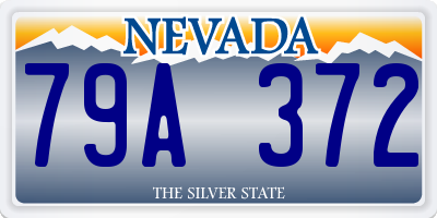 NV license plate 79A372