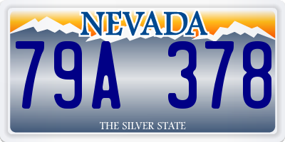 NV license plate 79A378