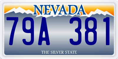 NV license plate 79A381