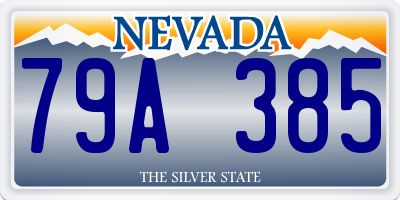 NV license plate 79A385