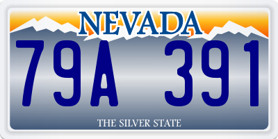 NV license plate 79A391