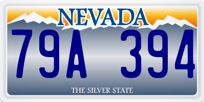 NV license plate 79A394