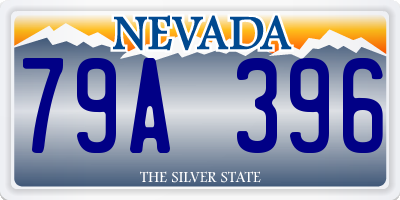 NV license plate 79A396