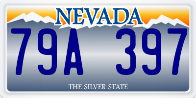 NV license plate 79A397