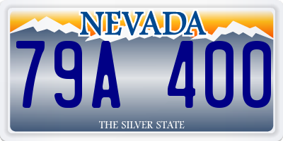 NV license plate 79A400