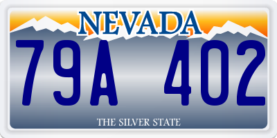 NV license plate 79A402