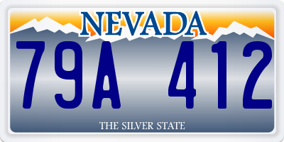 NV license plate 79A412
