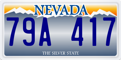 NV license plate 79A417