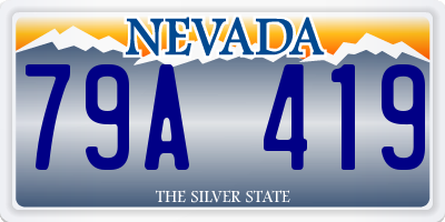 NV license plate 79A419