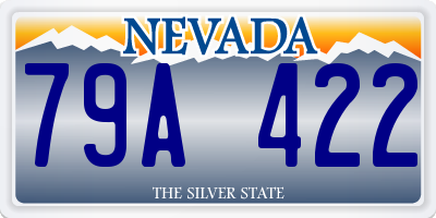NV license plate 79A422