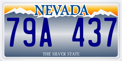 NV license plate 79A437