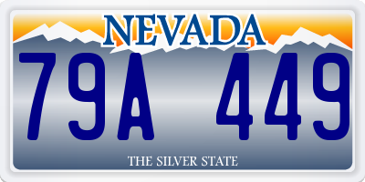 NV license plate 79A449