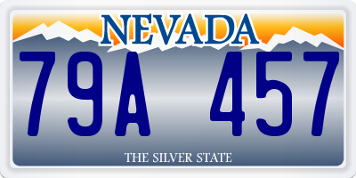 NV license plate 79A457