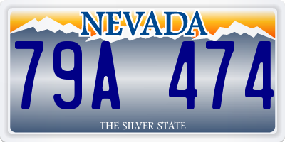 NV license plate 79A474