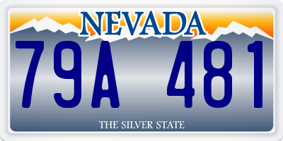 NV license plate 79A481
